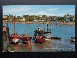 Isle of Man PORT ERIN HARBOUR & BEACH c1960s Postcard by Salmon