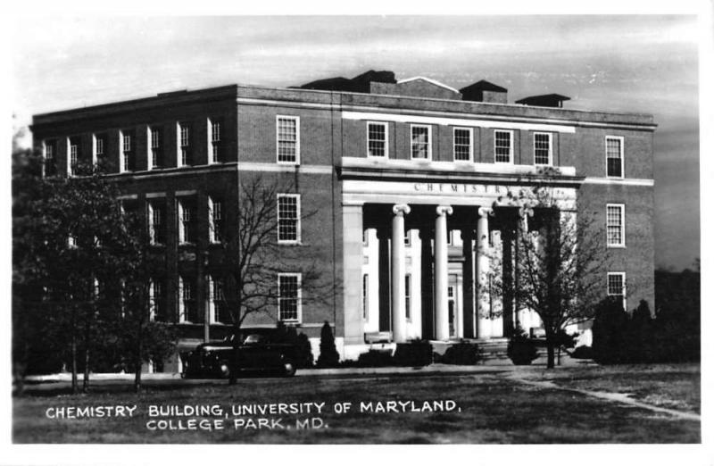 College Park Maryland University Chem Bldg Real Photo Vintage Postcard K106444