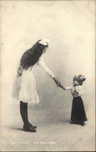 Little People Dwarf Circus THE DOLL LADY Lady Little c1910 Postcard