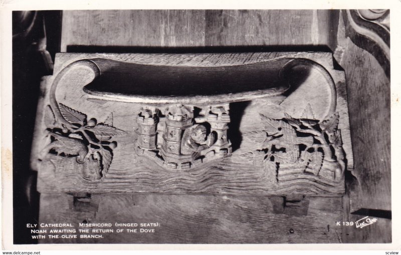 RP; ELY, Cambridgeshire, England, 1920-1940s; Ely Cathedral, Misericord, Noah...