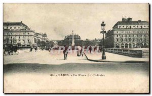 Paris Old Postcard Place du Chatelet