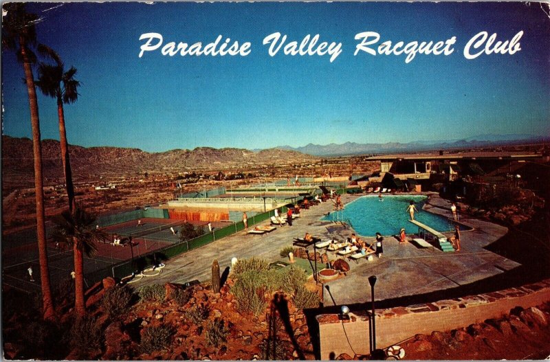 View of Paradise Valley Racquet Club, Scottsdale AZ c1959 Vintage Postcard L71