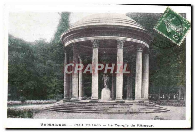 Old Postcard Petit Trianon Versailles Temple From I & # 39Amour