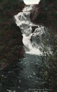 Vintage Postcard 1906 Oucatchouan Falls Lake St. John Quebec Canada CAN