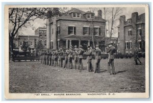 c1910's At Drill Marine Barracks Army Soldier Washington DC Antique Postcard