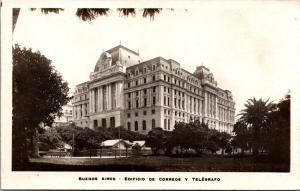 Post & Telegraph Building Buenos Aires Argentina RPPC Photo Vintage Postcard I14