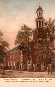 Virginia Alexandria Christ Church Handcolored Albertype