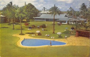Lihue Kauai Hawaii 1950-60s Postcard Kauai Inn Hotel Swimming Pool