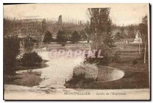 Old Postcard MOTPELLIER Garden I'Esplanade