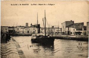 CPA ILE-de-RÉ - St-MARTIN-de-RÉ - Le Port - Depart du COLIGNY (480641)