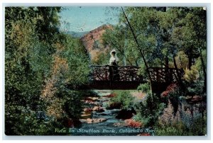 c1920s Vista In Stratton Park Scene Colorado Springs Colorado CO Posted Postcard