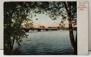 Springfield Massachusetts Old Toll Bridge 1906 Postcard C13