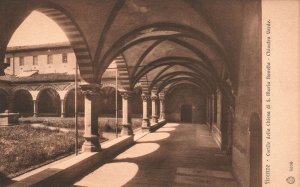 Vintage Postcard Firenze Cartille Deila Chiesa Di S. Maria Novella Chiostro