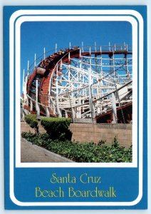 SANTA CRUZ BEACH BOARDWALK, CA ~ Roller Coaster GREAT DIPPER  4x6 Postcard