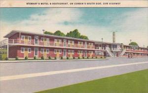 Kentucky Corbin Stewarts Motel &  Restaurant On Corbins South Sid 25w Highway