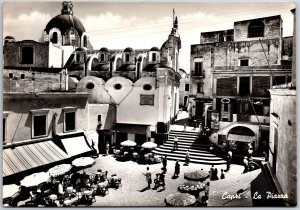 Amalfi Dai Cappuccini Italy Builsings Ocean View Real Photo RPPC Postcard