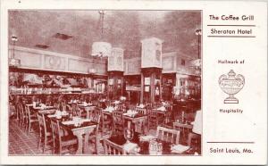 The Coffee Grill Sheraton Hotel St. Louis MO Missouri Advertising Postcard E60