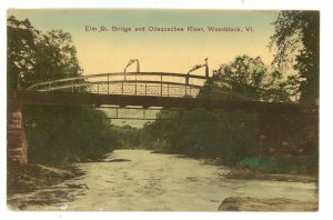 VT - Woodstock. Elm Street Bridge & Ottauquechee River