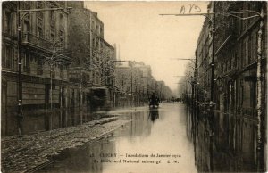 CPA CLICHY - Inondation de Janvier 1910 - Le Boulevard National (581350)