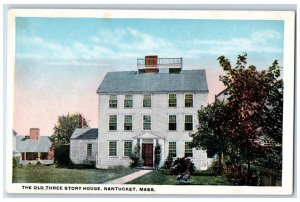 c1910's The Old Three Story House Nantucket Massachusetts MA Vintage Postcard