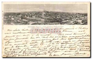 Old Postcard Poitiers Vue Generale Vallee du Clain