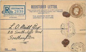 Entier Postal Stationery May 1 / 2d Grassington for Southampton in 1942