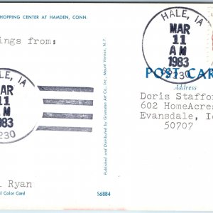 1983 Hale, IA DPO Town Post Office Cancel Stamp USPO Postcard Postal Iowa A177