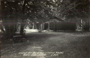 Bemidji MN State Park Log Cabin Real Photo Postcard