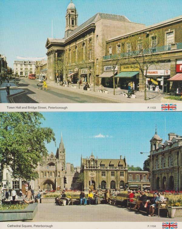 Peterborough Town Hall McDonalds Restaurant James Waller Sale 1970s 2x Postcard