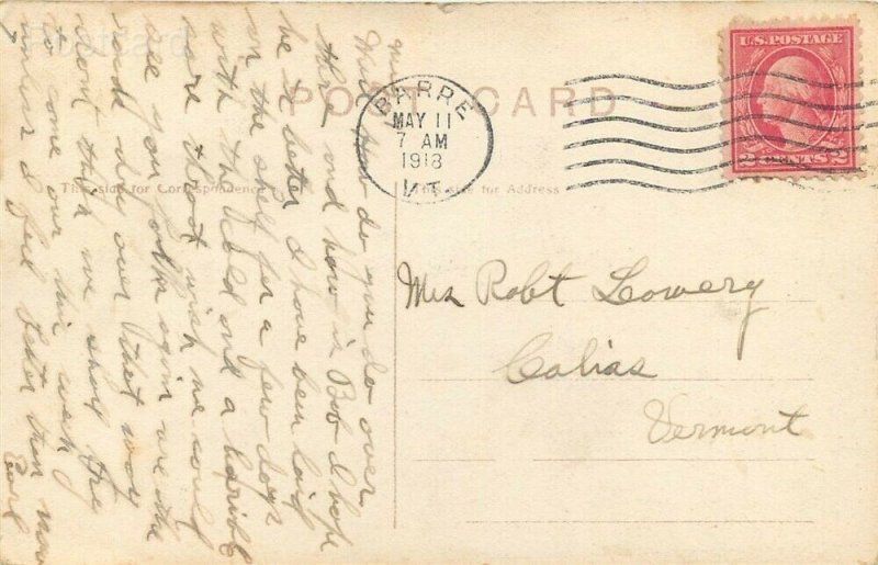 VT, Barre, Vermont, Elm Street, Postmark 1918