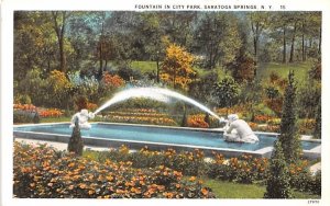 Fountain in City Park Saratoga Springs, New York