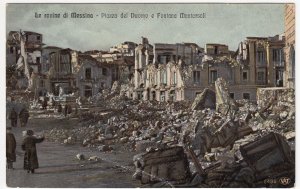 Sicily; 3 X PPC's Showing Messina Earthquake Ruins, Sent By Witness Of Aftermath 