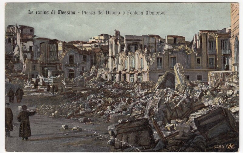 Sicily; 3 X PPC's Showing Messina Earthquake Ruins, Sent By Witness Of Aftermath 