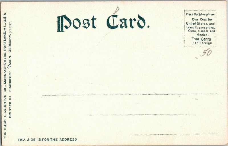 Bishop and Clark Lighthouse off Point Gammon Cape Cod MA UDB Vtg Postcard Q35