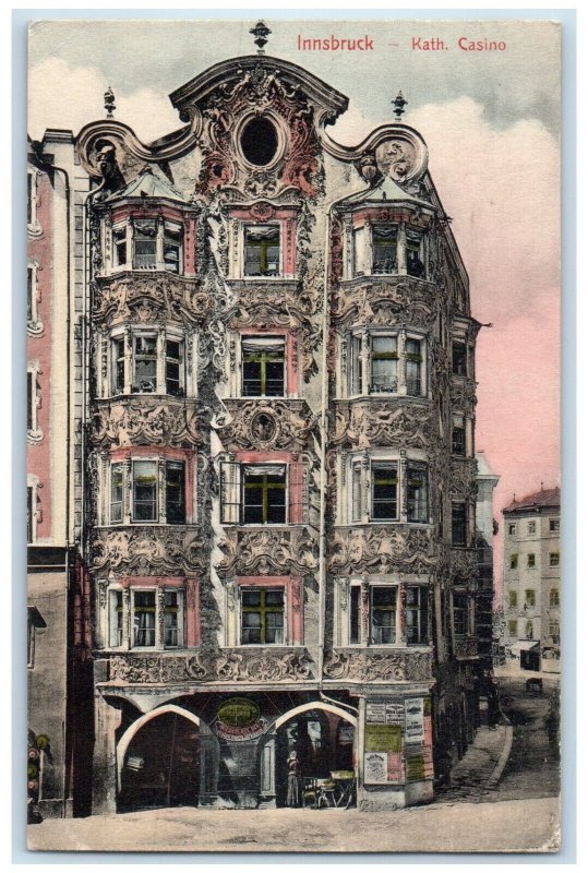 c1910 Building Kath. Casino Innsbruck Tyrol Austria Posted Antique Postcard