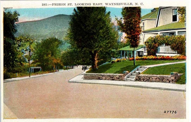 Waynesville, North Carolina - Pigeon Street, looking East - c1920