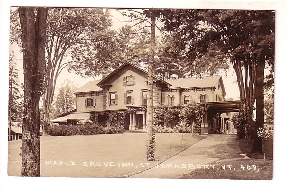 Real Photo, Maple Grove Inn, St Johnsbury, Randolph Vermont, Defender