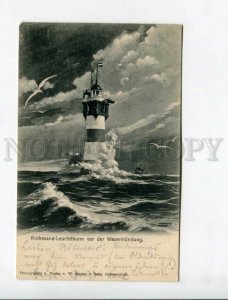 3174078 GERMANY Roter Sand lighthouse RPPC from NAJADE ship