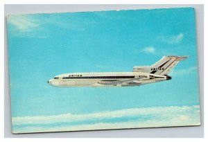 Vintage 1960's Advertising Postcard United Airlines Boeing 727 in Flight