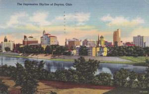 The Impressive Skyline of Dayton, Ohio - pm 1959 - Linen