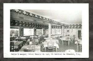 dc210 - ST GABRIEL DE BRANDON Quebec 1950s Hotel Restaurant Real Photo Postcard