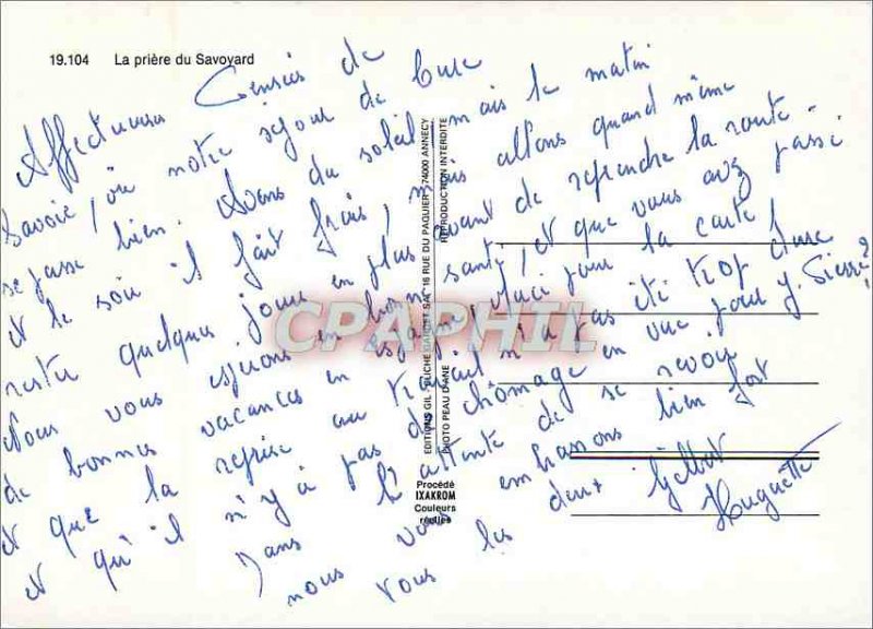 Modern Postcard The Prayer of Savoyard Lord, make me live again Long Savoie A...