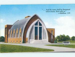 Unused Pre-1980 LUTHERAN CHURCH SCENE Detroit Michigan MI L3773