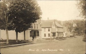 New Portland Maine ME Main Street Real Photo c1910 Vintage Postcard