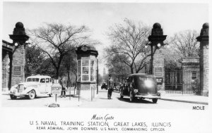 Postcard RPPC View of U.S. Naval Training Station, Great Lakes, IL.    aa6