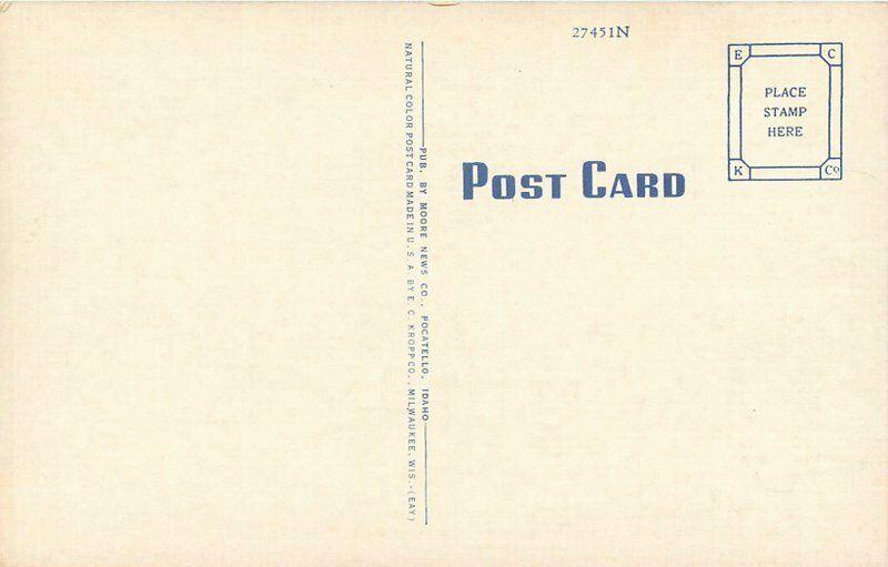 1940s Pocatello Army Air Base Idaho Large Letter Bomber Aircraft Postcard