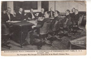 Vintage Russo Japanese War Peace Conference Principle Politicians, 1905