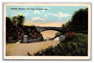 Southern Driveway Eden Park Cincinnati Ohio OH WB Postcard H22