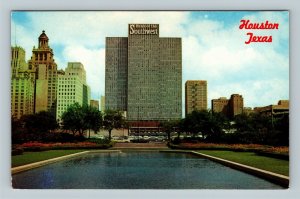 Houston TX, Bank Of The Southwest, Park Pond Classic Cars, Chrome Texas Postcard
