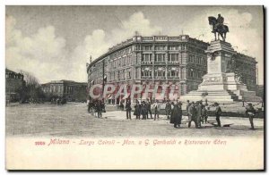 Old Postcard Milano Largo Cairoli My A G Garibaldi e Ristorante Eden